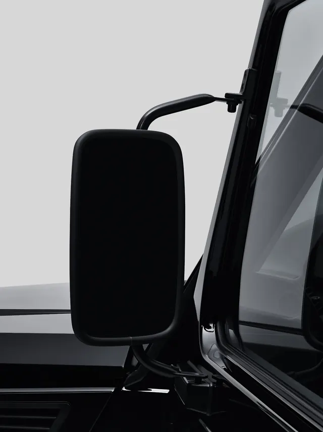 Mercedes G-Class mirror detail, minimal, photographic, dark