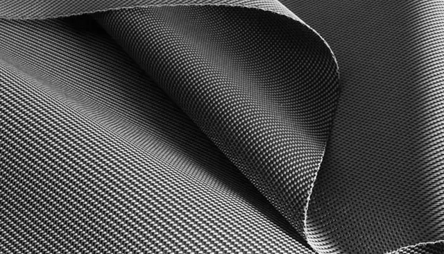 Black technical woven fabric macro, technical, minimal, dark