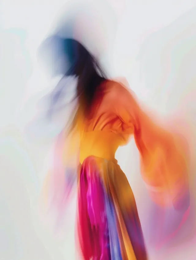 Abstract Motion Portrait, abstract, organic, vibrant
