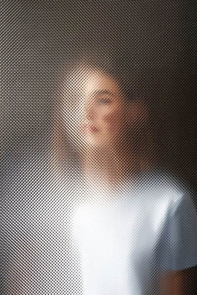 Blurred Portrait with Grain