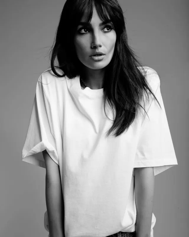 Monochrome Portrait of Woman in T-Shirt