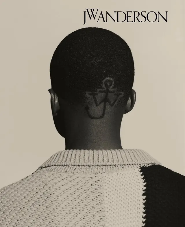 Portrait with Graphic Overlay, monochrome, minimal, monochrome