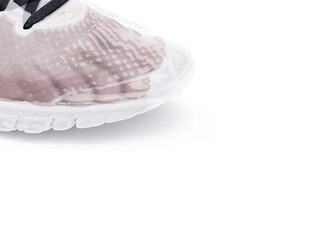 Translucent Textured Footwear