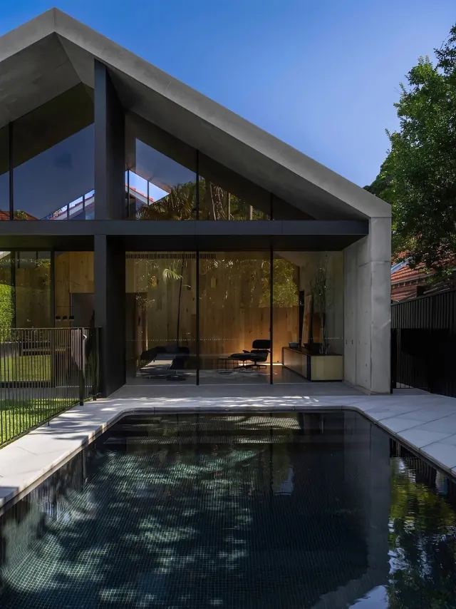 Modernist Architecture with Pool