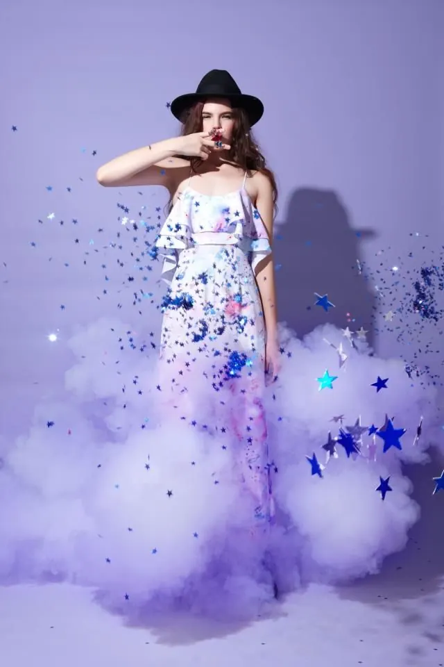 Floral Smoke Fashion Portrait