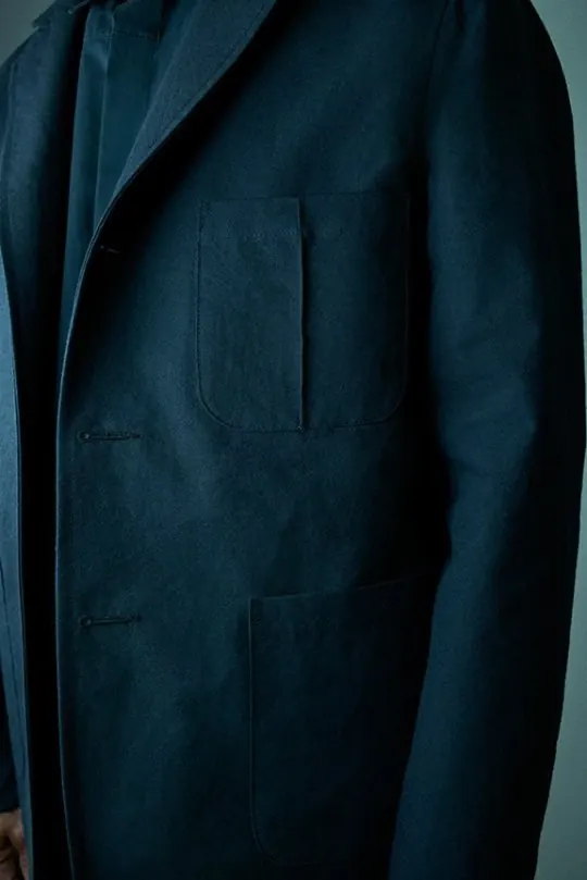 Navy Blue Textured Blazer