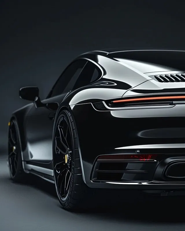 Black Sports Car Studio Shot