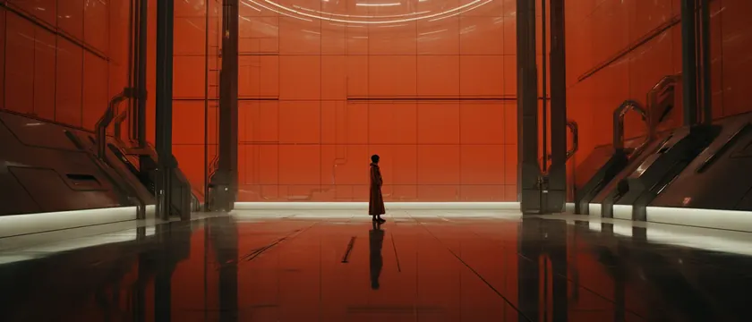 Red Interior Architectural Space