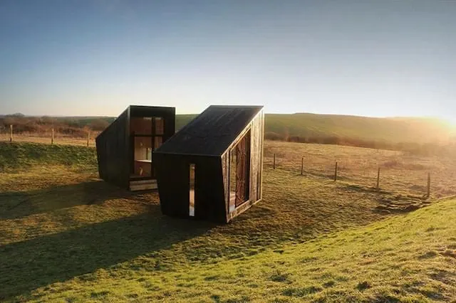 Modernist Sheds in Field