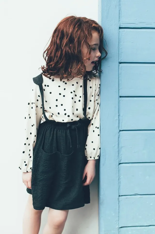 Woman in Polka Dot Dress