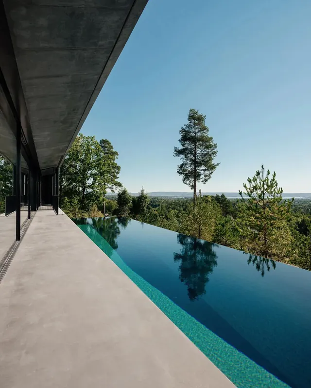 Modernist Infinity Pool Architecture