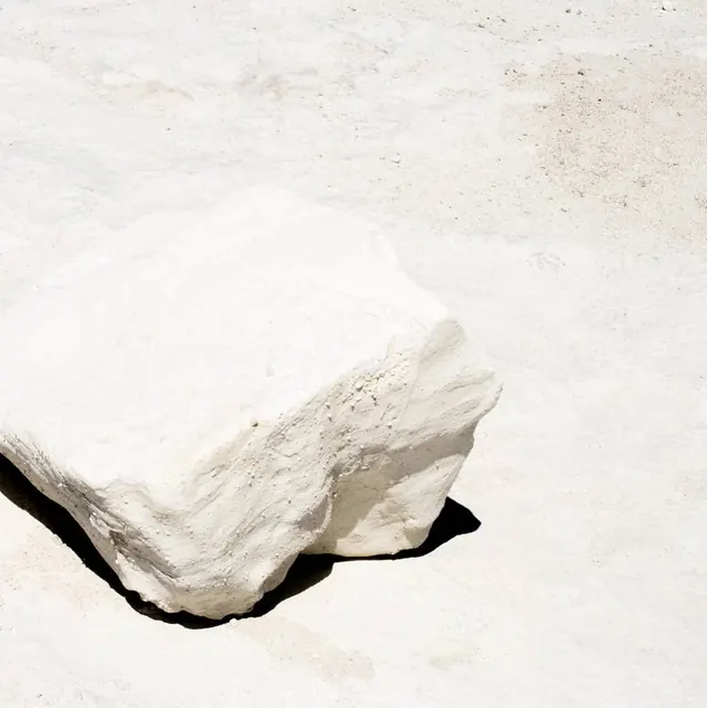 White Stone on Sand