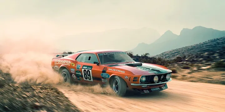 Off-road Racing Vehicle in Desert
