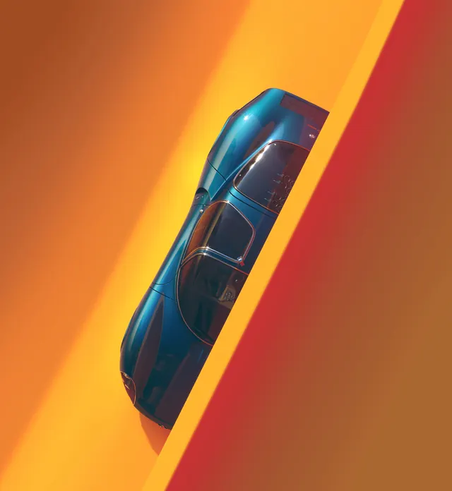 Angled Car Studio Shot