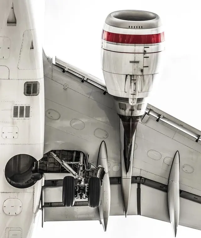 Aircraft Engine and Wing Detail