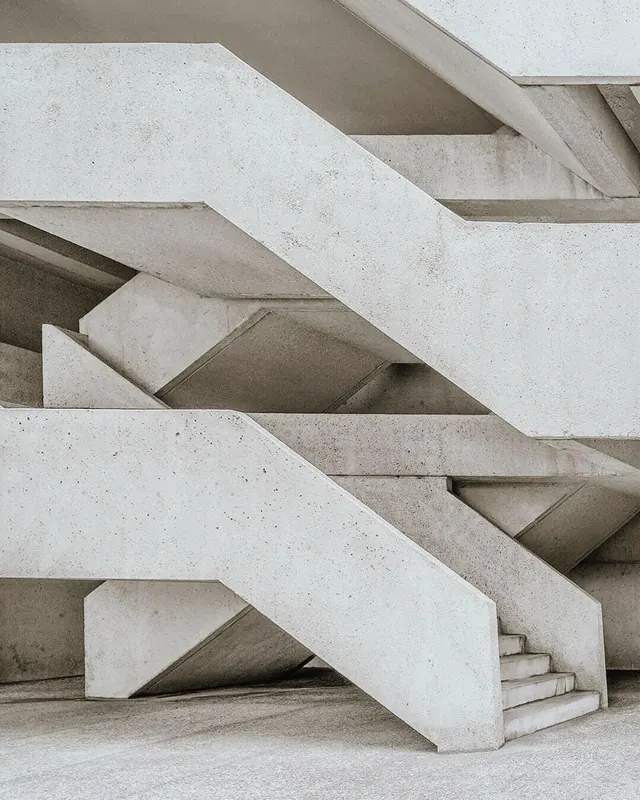 Abstract Architectural Structure, minimal, geometric, monochrome