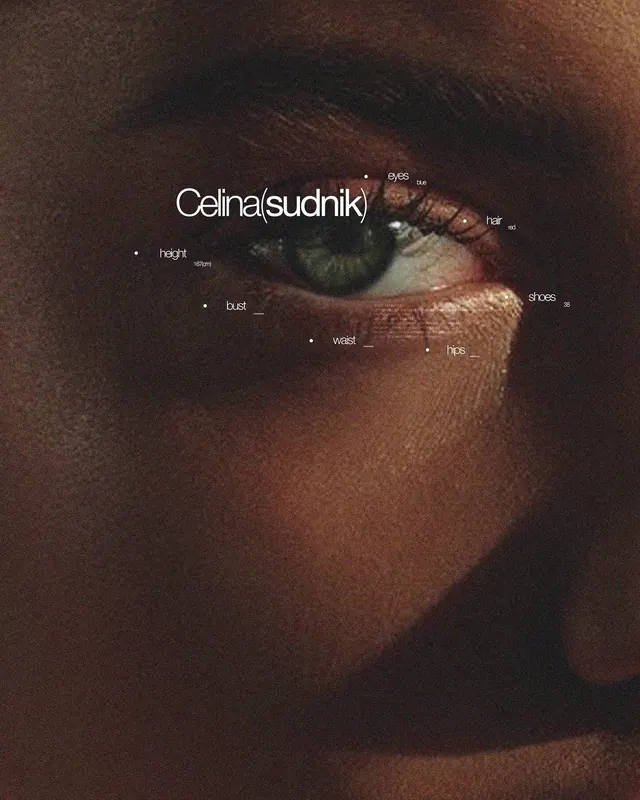 Close-up Eye Portrait with Typography