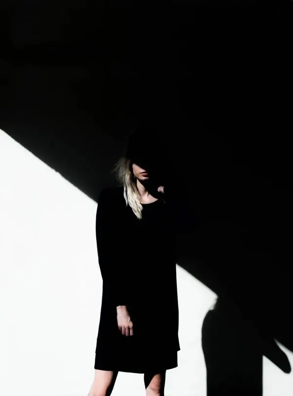 High-Contrast Portrait in Shadows