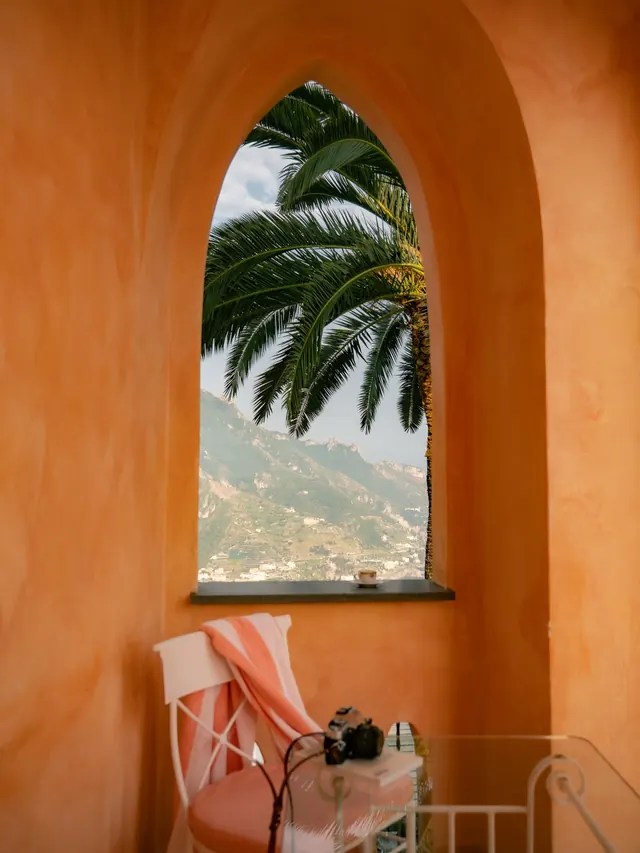 Mediterranean Interior with Arched Window