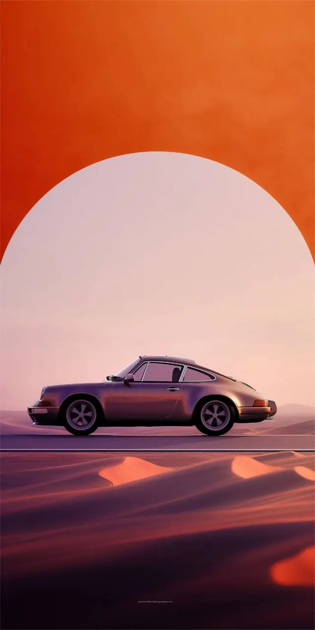 Retro Sports Car Landscape