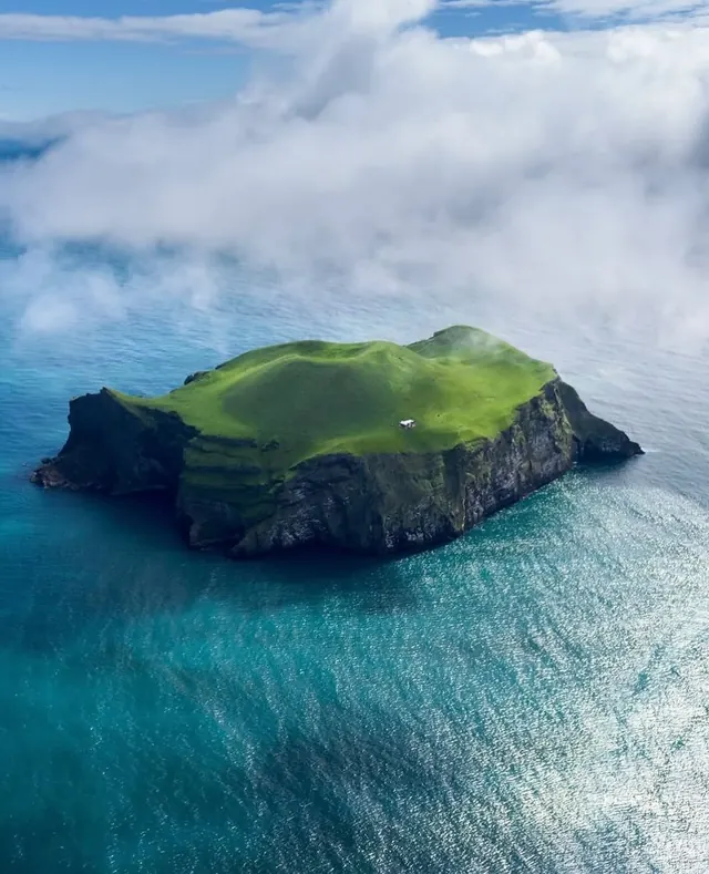 Aerial Island Landscape