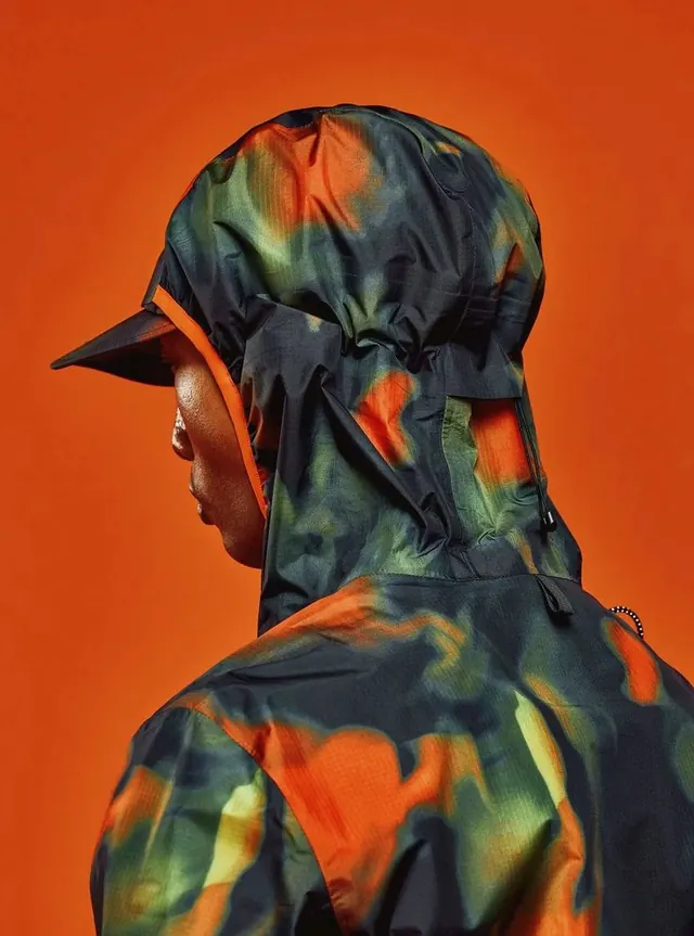 Abstract Patterned Hooded Figure