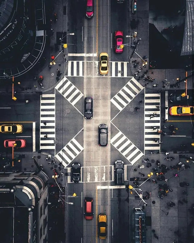 Aerial Urban Intersection