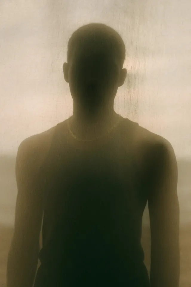 Silhouetted Figure in Mist