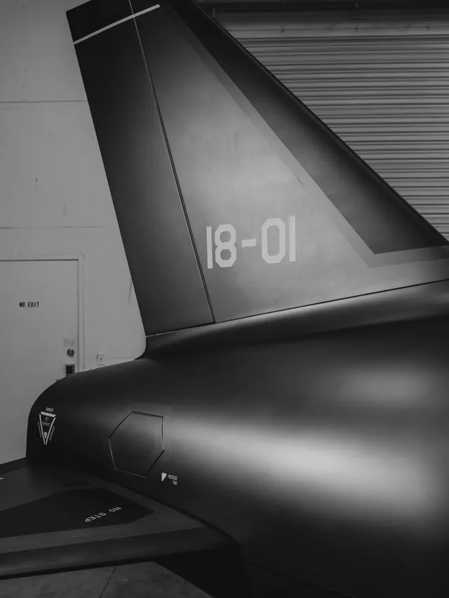 Black Aircraft Tail Detail