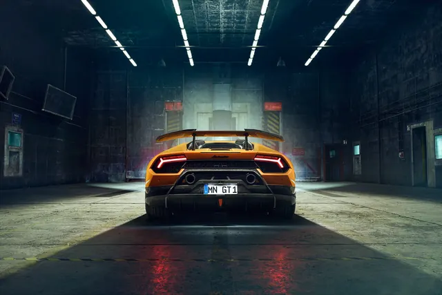 Car in Industrial Warehouse