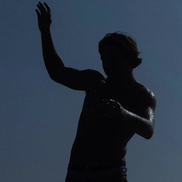 Silhouette of Person with Raised Arm