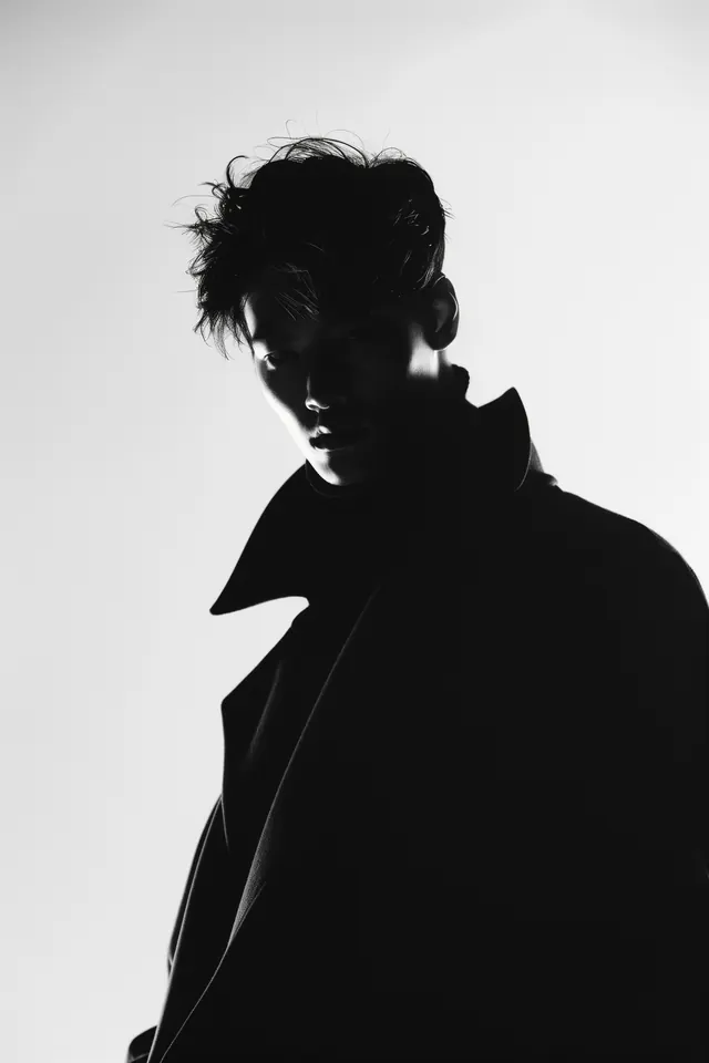High-Contrast Portrait Silhouette