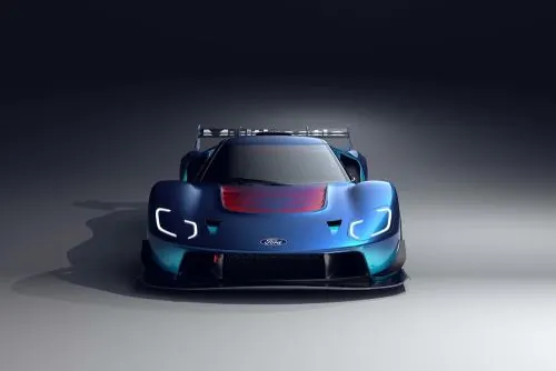 Blue Sports Car Studio Shot