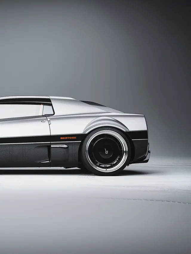 Silver Classic Car Studio Shot