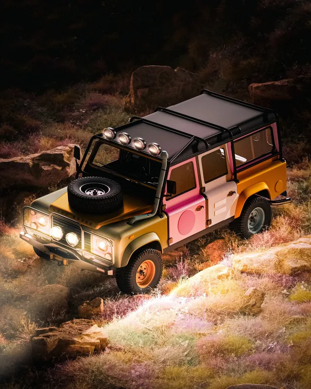 Off-road Vehicle in Grassy Field