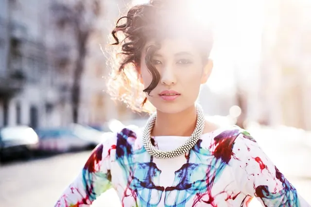 Fashion Portrait with Patterned Garment