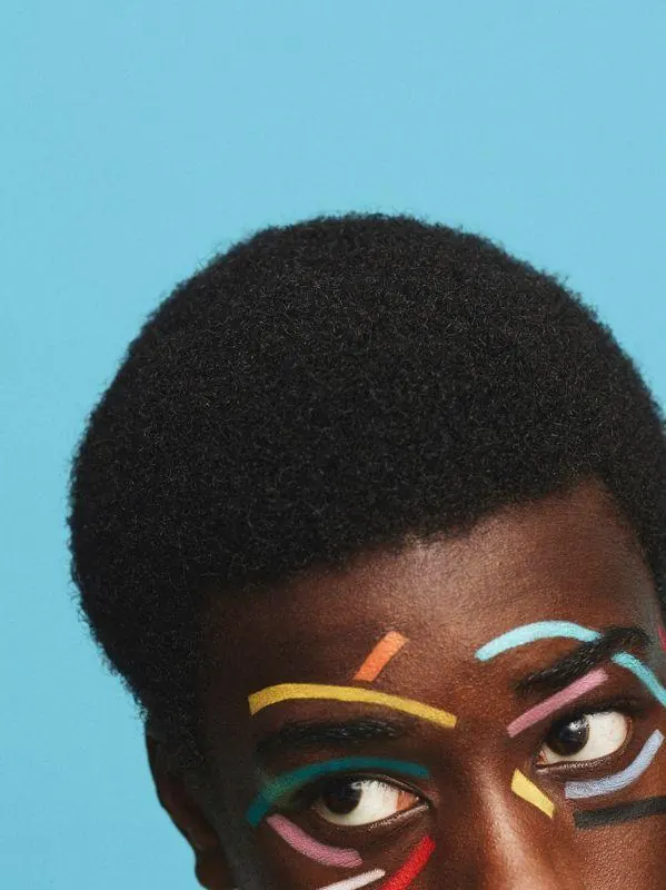 Abstract Portrait with Graphic Eye Makeup