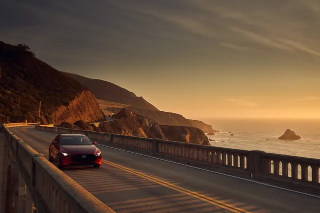 Coastal Road at Sunset