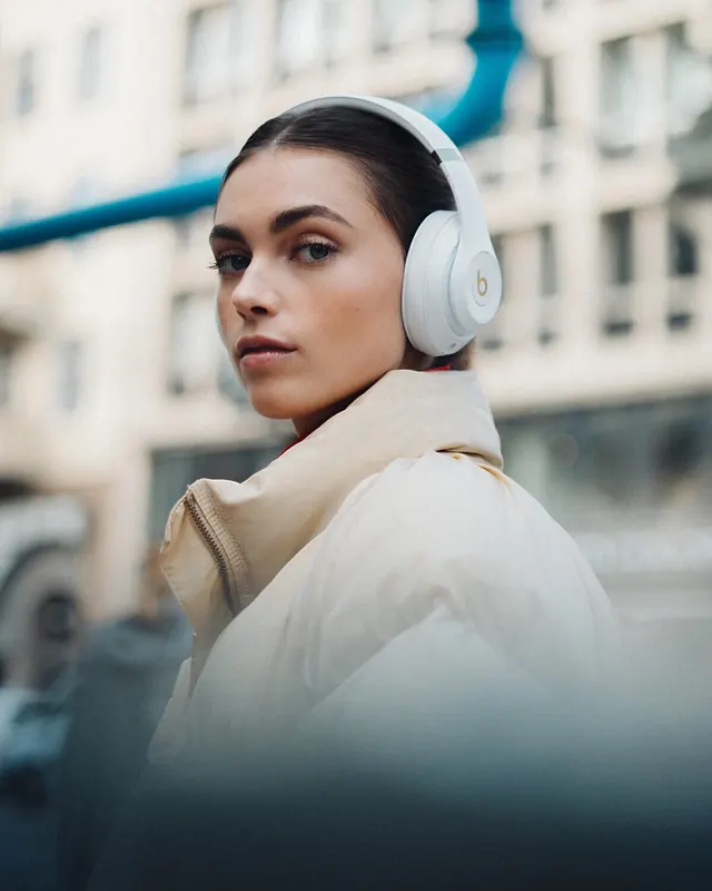 Woman with Headphones Portrait