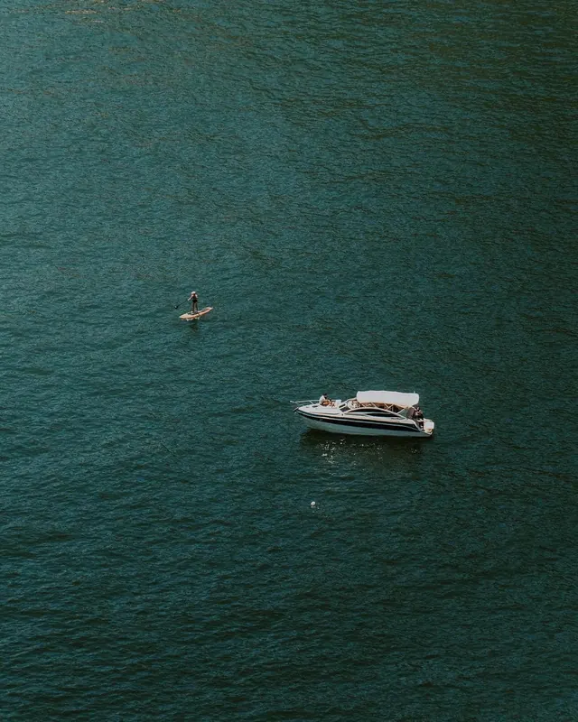 Boat on Turquoise Water