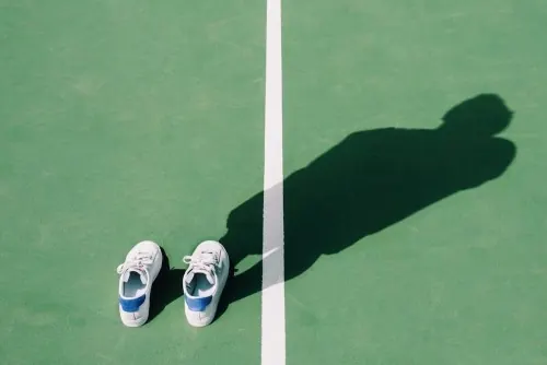 Tennis Court Shadow Photography