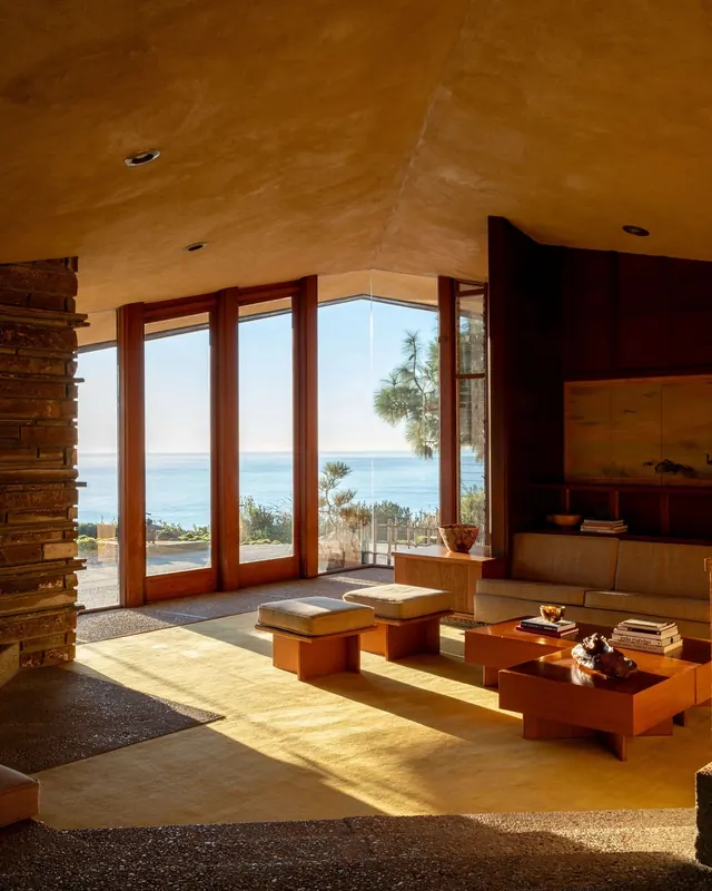Modern Interior Architecture with Coastal View