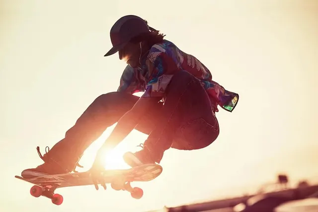 Skater Silhouette in Sunlight
