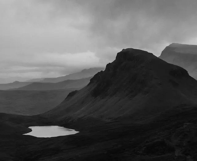 Monochrome Mountain Landscape