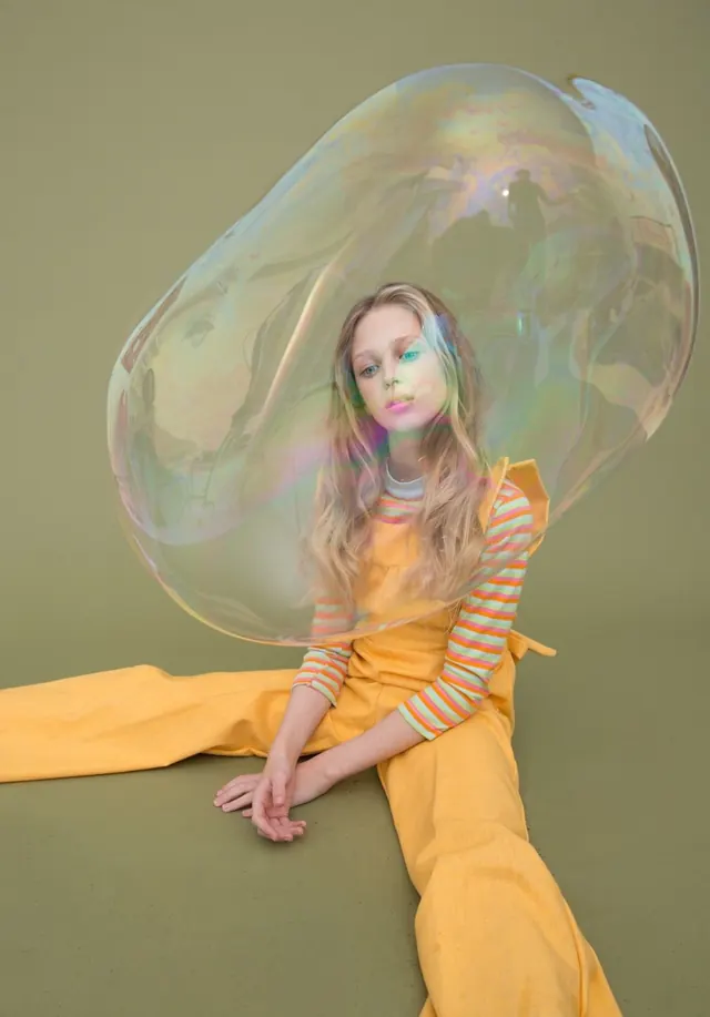 Iridescent Bubble Portrait
