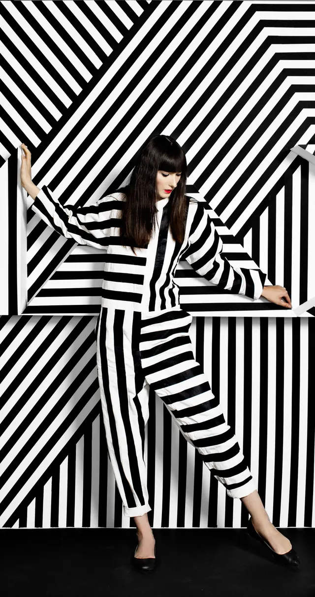 Striped Suit Fashion Editorial