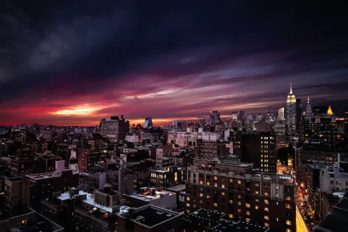 Cityscape at Sunset