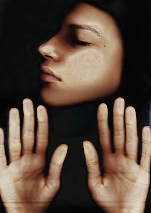 Close-up Portrait with Hands