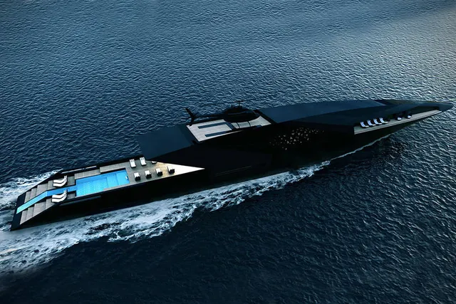 High-Speed Yacht at Sea