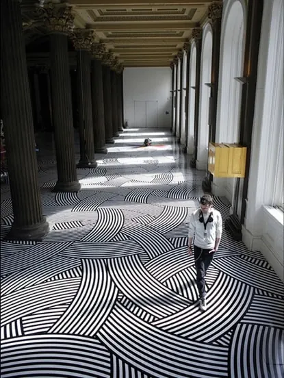 Architectural Perspective with Patterned Floor